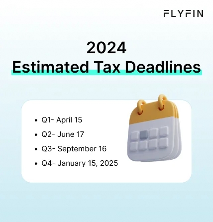 Infographic entitled 2024 Estimated Tax Deadlines showing due dates for business owners comparing single member llc vs sole proprietorship.