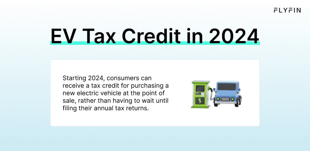 Infographic entitled latest IRS update on Ev tax credit 2024.