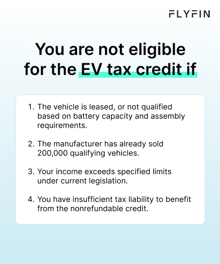 Infographic entitled latest IRS update on Ev tax credit 2024.
