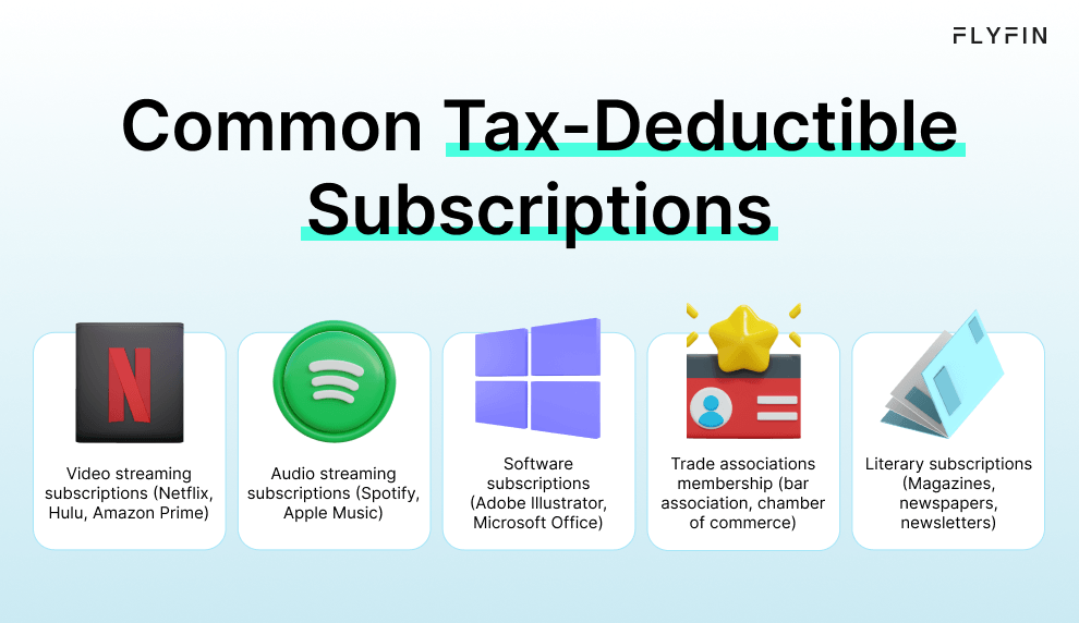 Are subscriptions tax deductible in 2024?