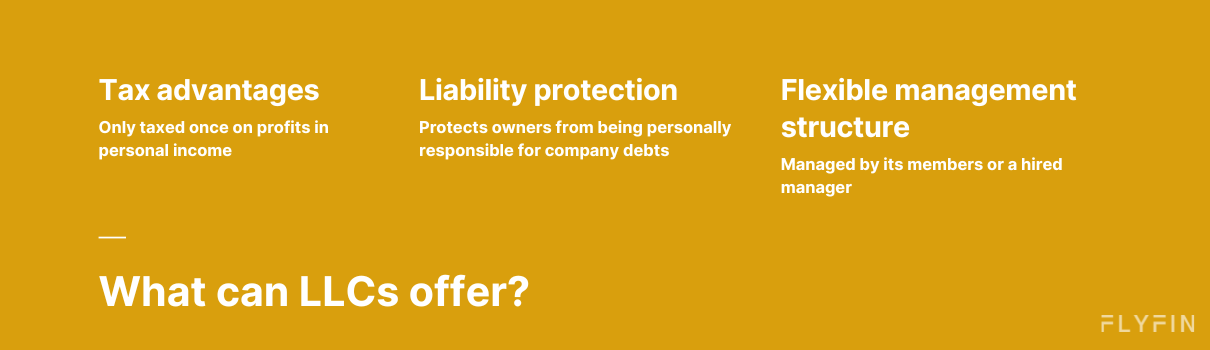 Alt text: Learn about the benefits of LLCs including tax advantages, liability protection, and flexible management structure for self-employed individuals, freelancers, and 1099 workers.