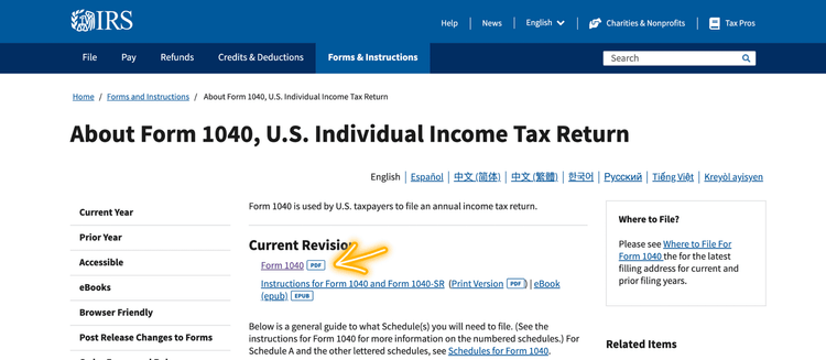 Form 1040: The Most Important IRS Tax Form | FlyFin