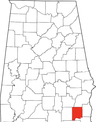 An image displaying Dale County in Alabama