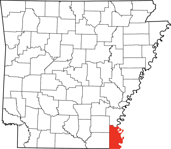 An image displaying Chicot County in Arkansas