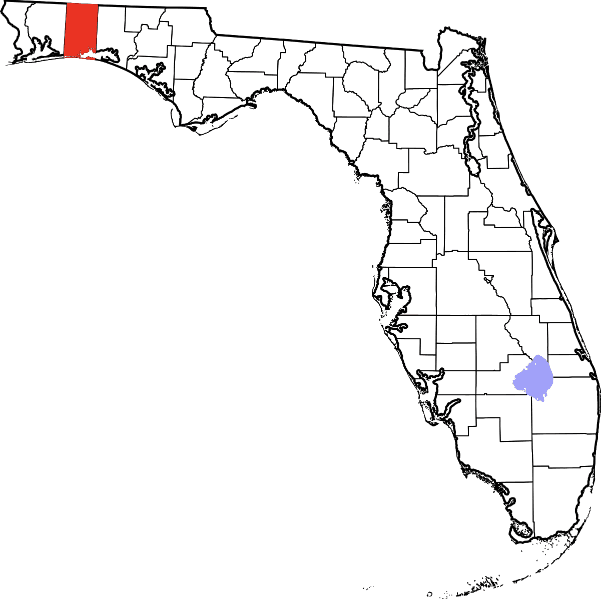 A photo displaying Okaloosa County in Florida