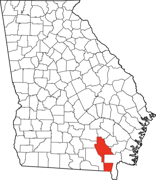 A photo displaying Ware County in Georgia