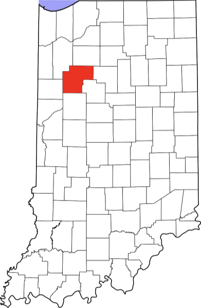 An image highlighting White County in Indiana