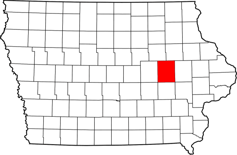 An illustration of Benton County in Iowa