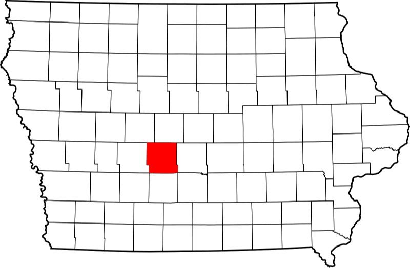 An illustration of Dallas County in Iowa