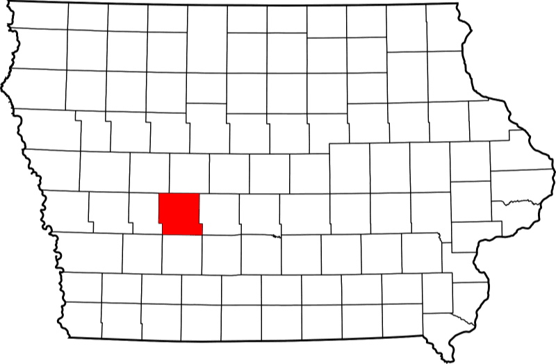 An illustration of Guthrie County in Iowa