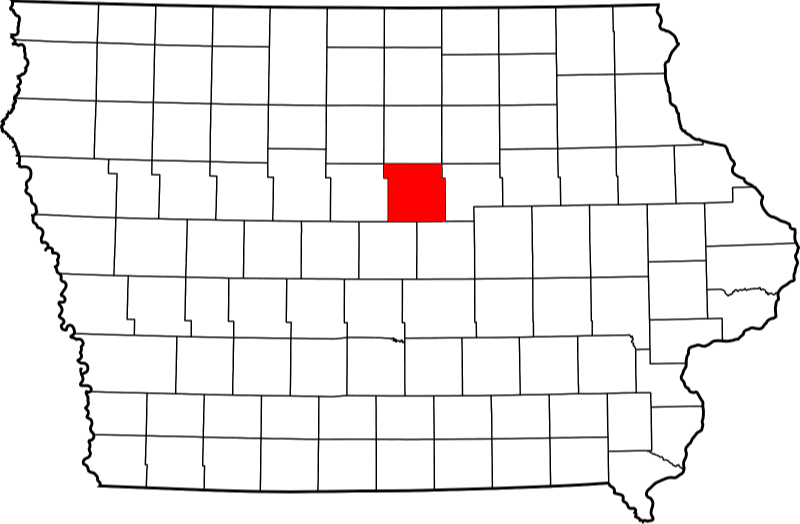An illustration of Hardin County in Iowa
