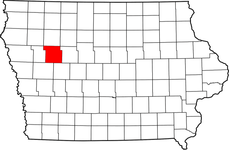 An illustration of Sac County in Iowa