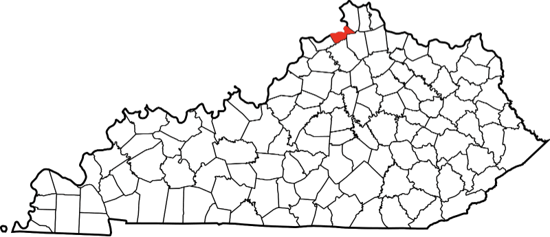 A picture displaying Gallatin County in Kentucky