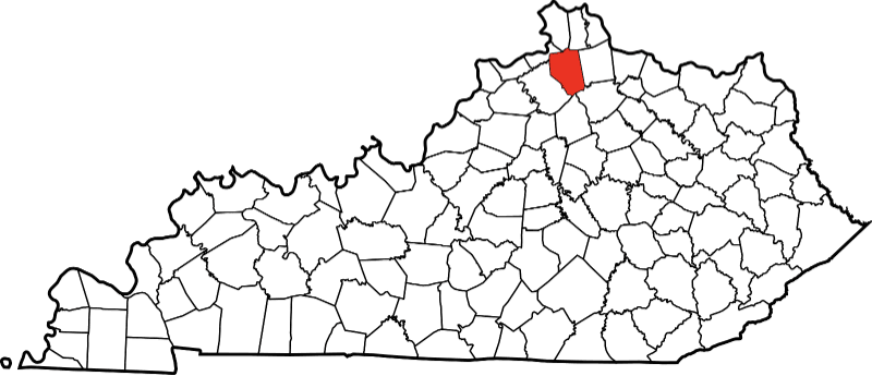 A picture displaying Grant County in Kentucky