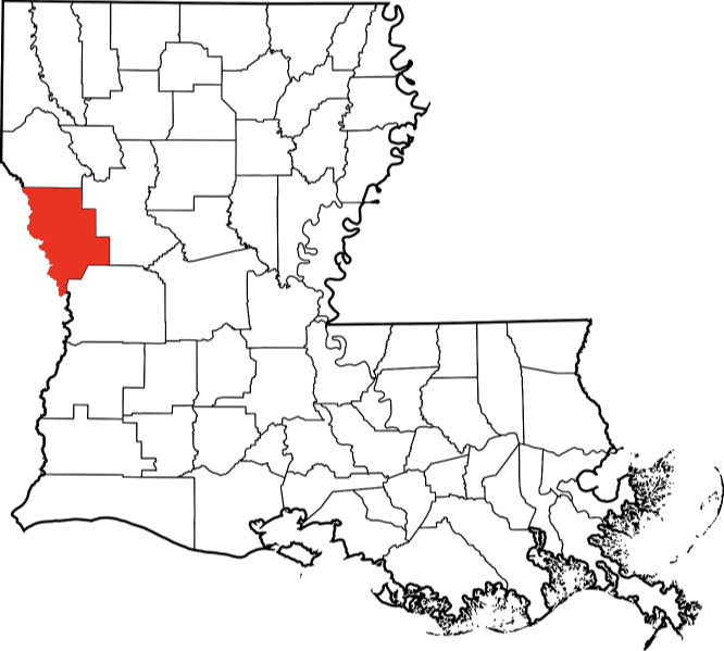 An illustration of Sabine Parish in Louisiana