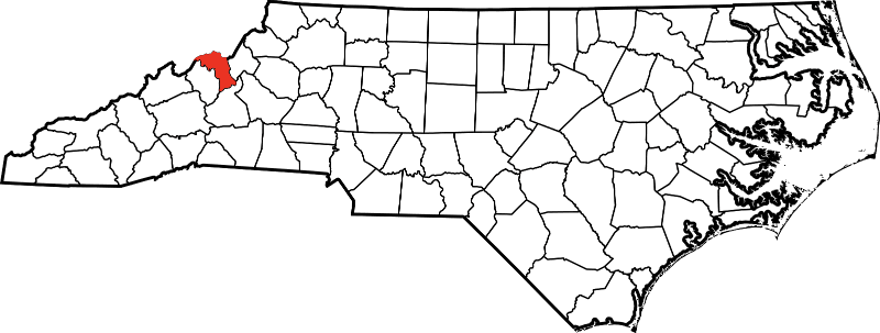 A picture displaying Mitchell County in North Carolina