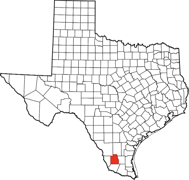 An image highlighting Jim Hogg County in Texas