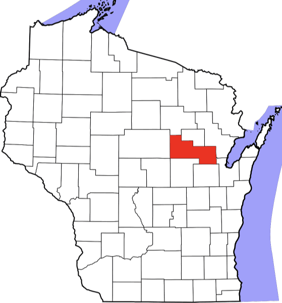 An illustration of Shawano County in Wisconsin