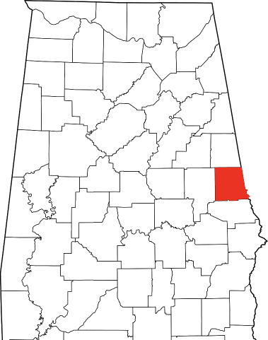 An image showing Chambers County in Alabama