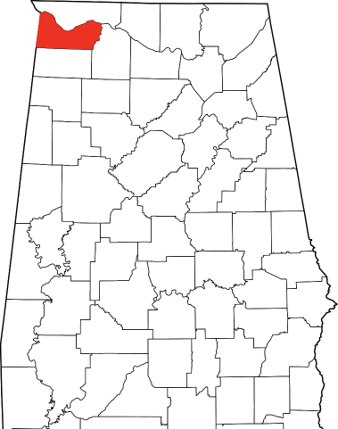 An image showing Colbert County in Alabama