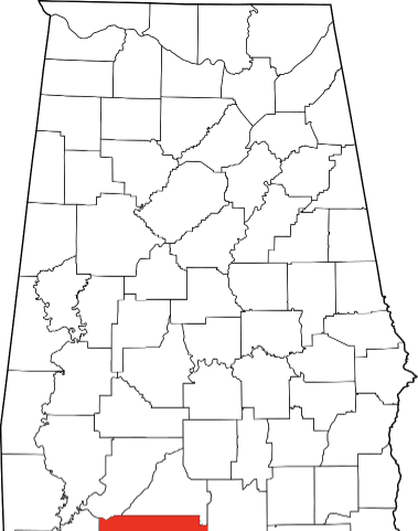 An image displaying Escambia County in Alabama