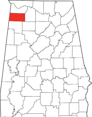A photo highlighting Franklin County in Alabama