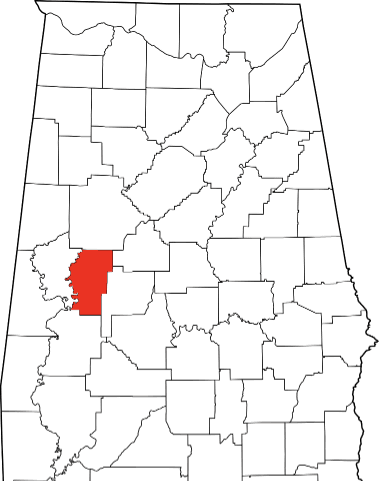 An image showing Hale County in Alabama
