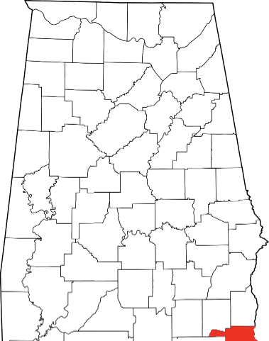 An image displaying Houston County in Alabama