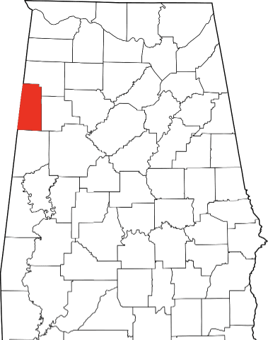 A photo highlighting Lamar County in Alabama