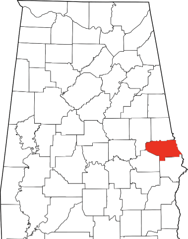 An image showing Lee County in Alabama