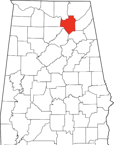 A picture of Marshall County in Alabama