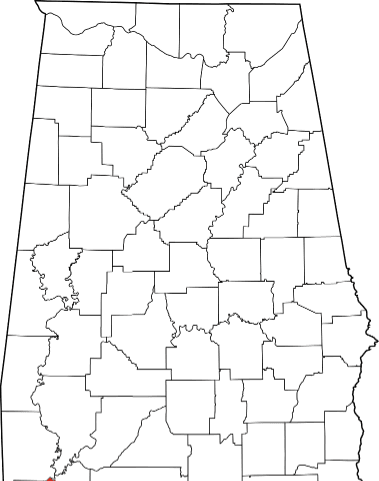 An image showing Mobile County in Alabama