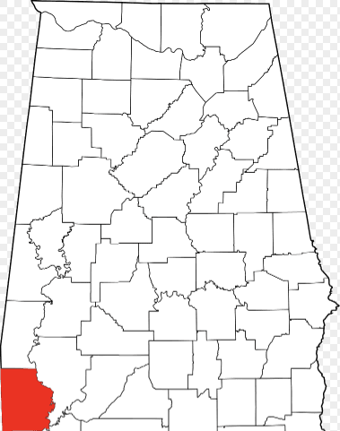 An image displaying Washington County in Alabama