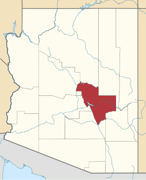 A photo highlighting Gila County in Arizona
