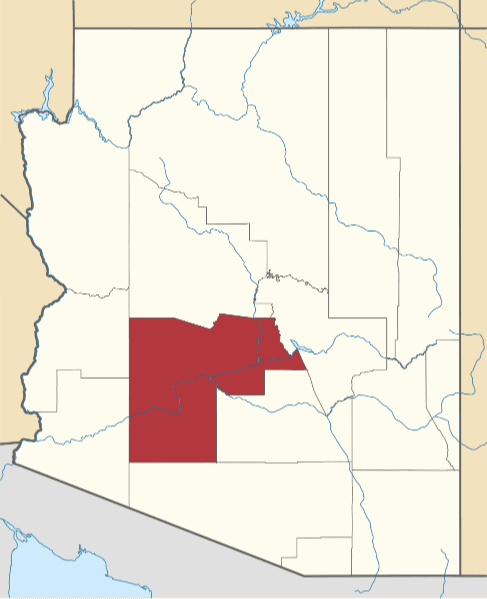 A photo highlighting Maricopa County in Arizona