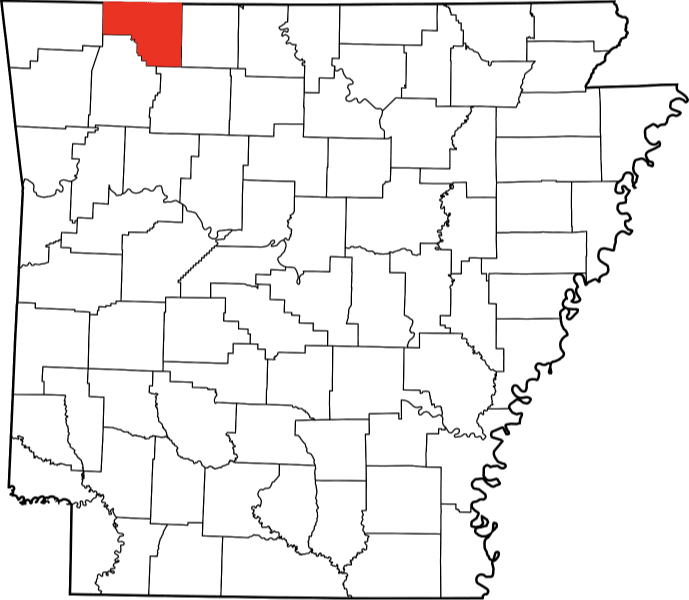 A photo highlighting Carroll County in Arkansas