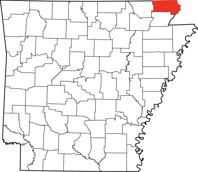 An image showing Clay County in Arkansas