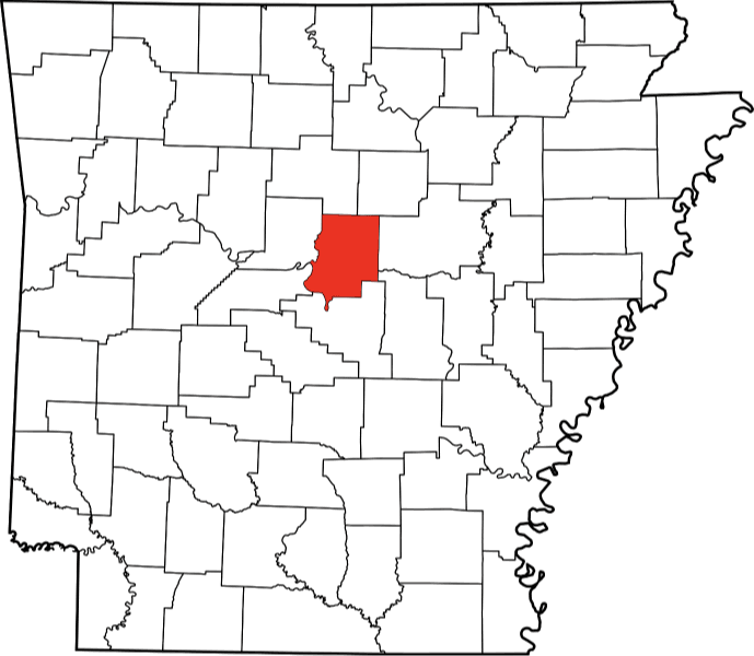 An image showing Faulkner County in Arkansas