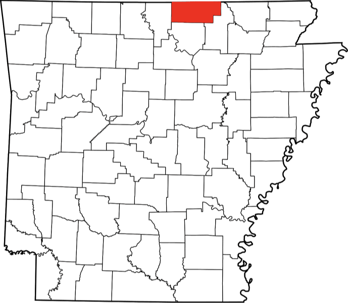 An image displaying Fulton County in Arkansas