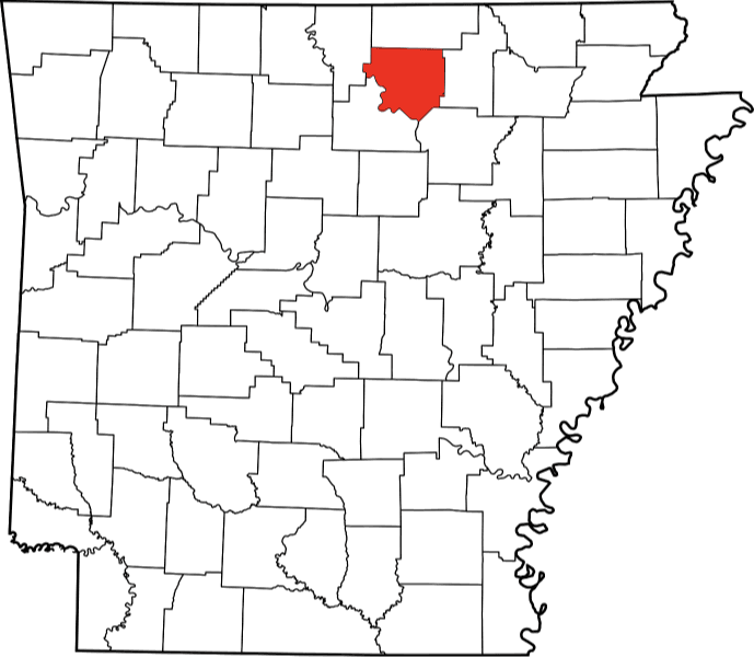 An image displaying Izard County in Arkansas