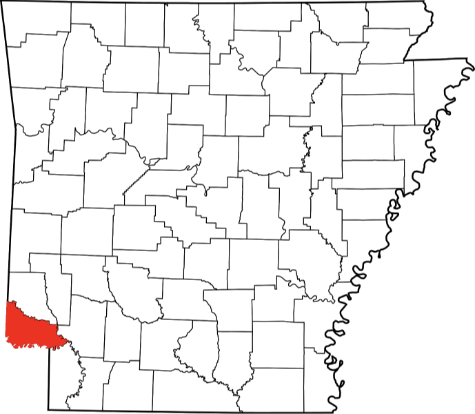An image displaying Little River County in Arkansas