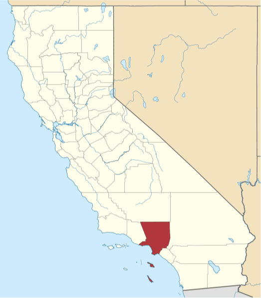 An image showing Los Angeles County in California