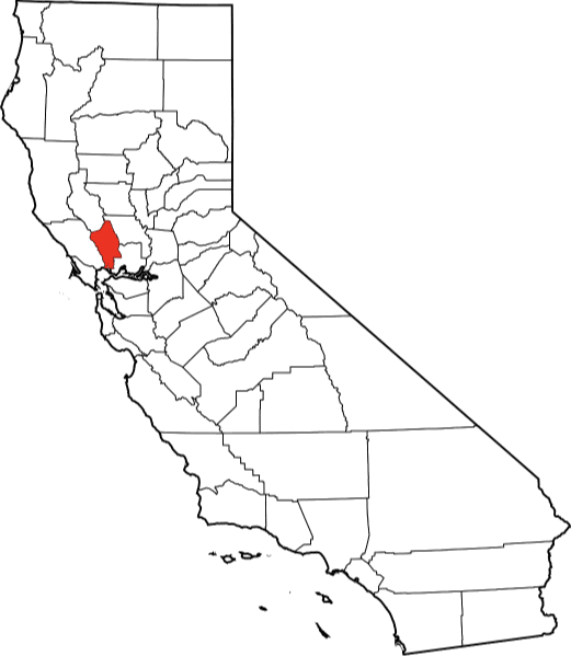 A photo highlighting Napa County in California