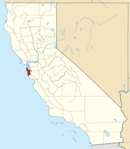 An image displaying San Mateo County in California