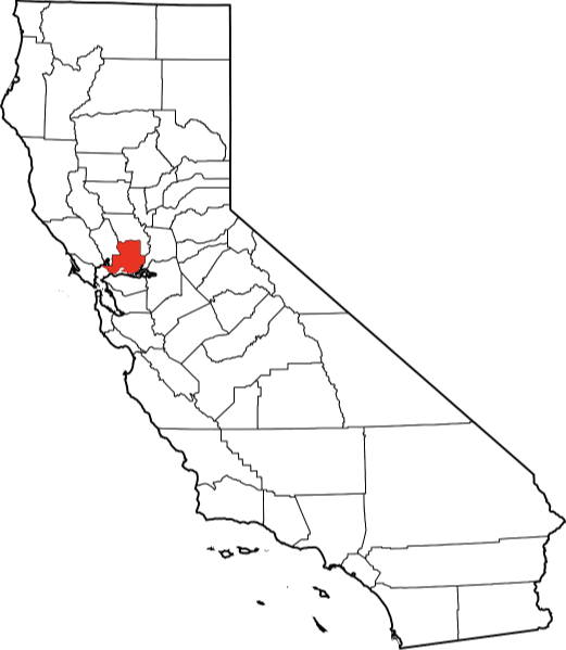 A photo highlighting Solano County in California
