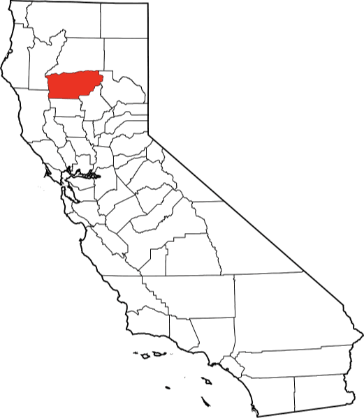 A photo highlighting Tehama County in California