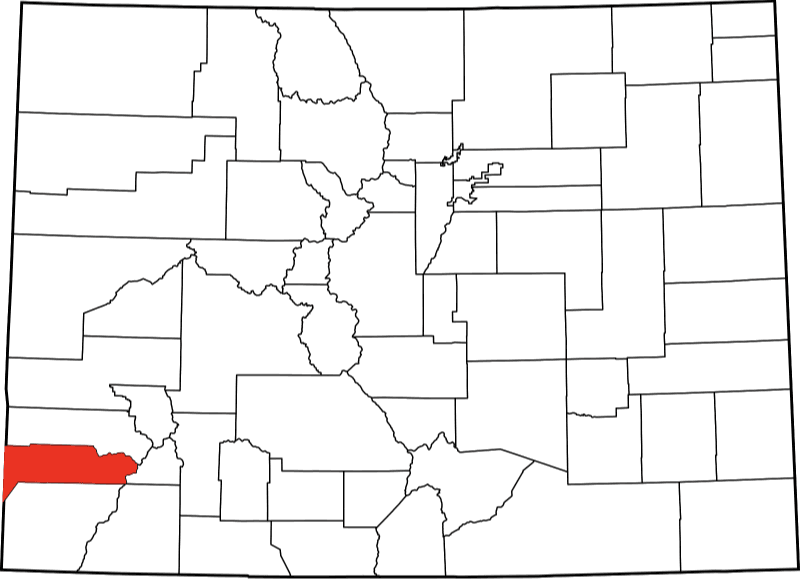 A photo displaying Dolores County in Colorado