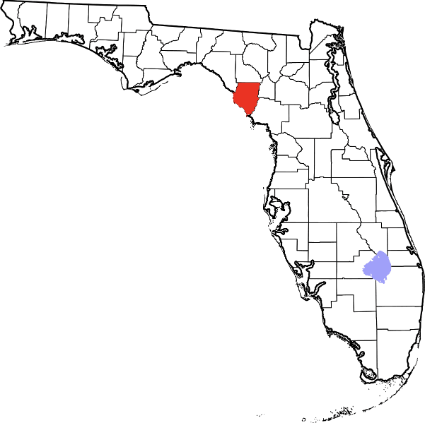 A photo displaying Dixie County in Florida