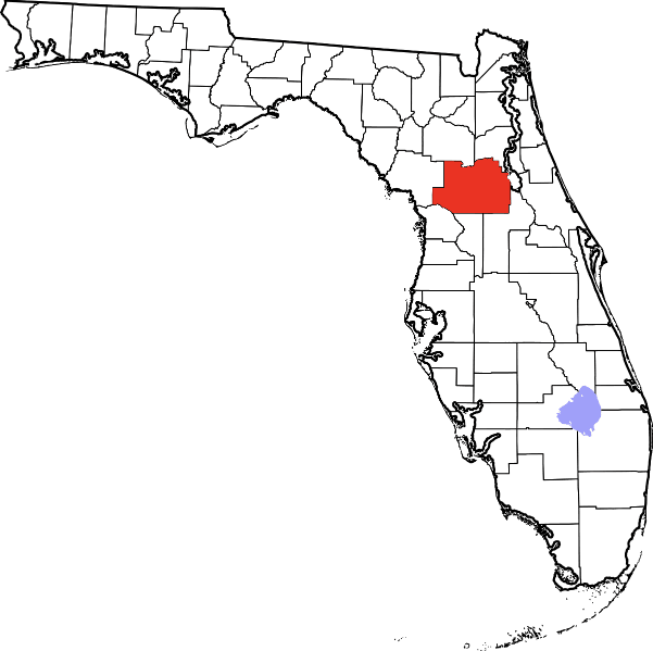 An image highlighting Marion County in Florida