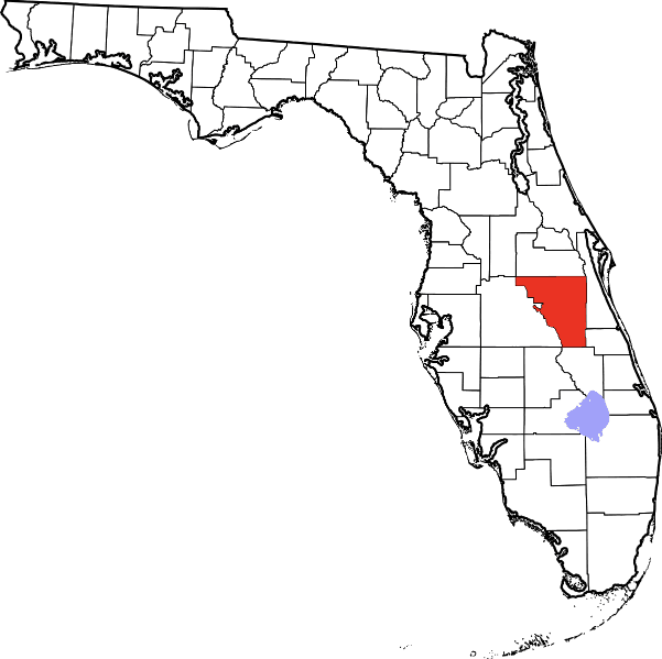 An image highlighting Osceola County in Florida